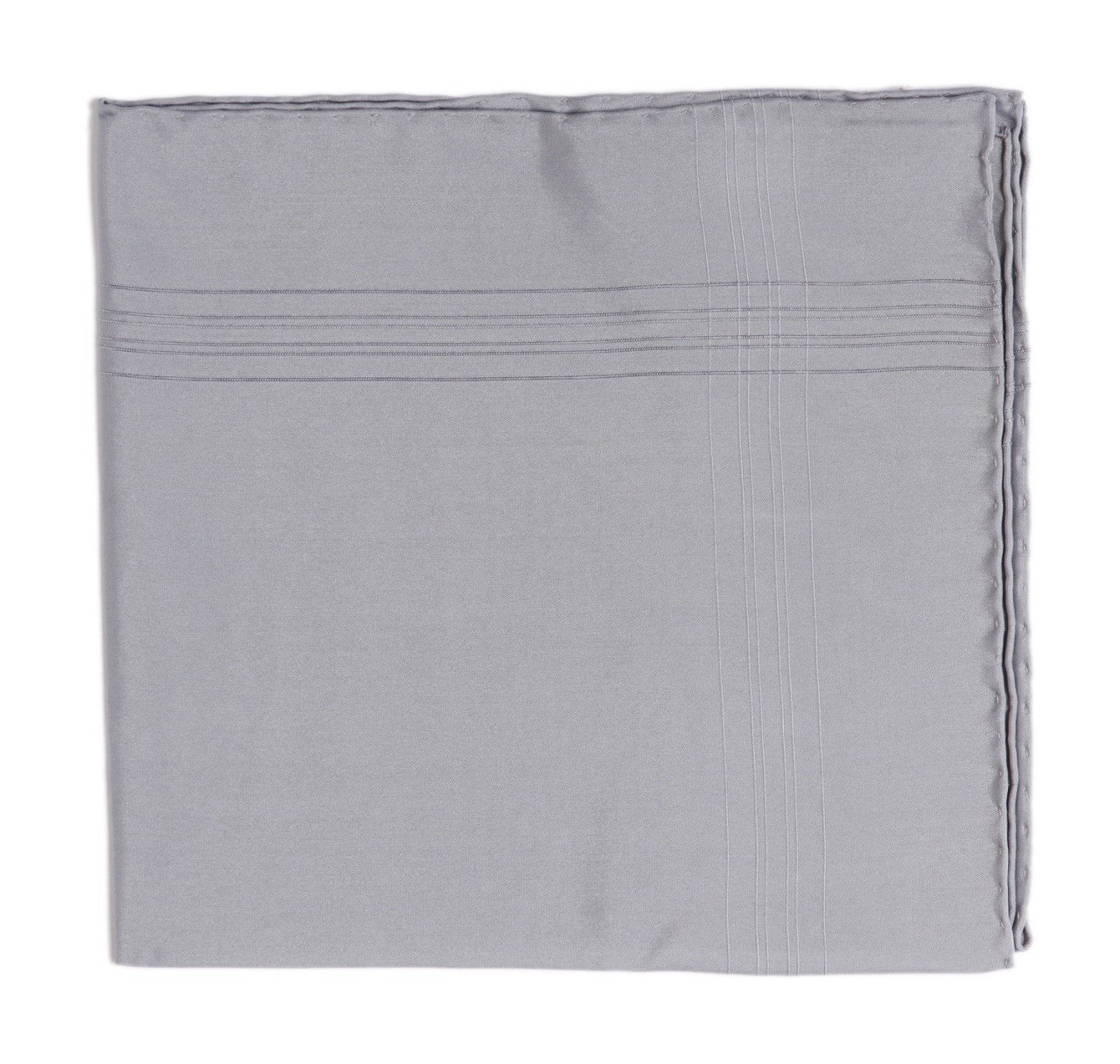 Benson & Clegg Grey Silk Pocket Square