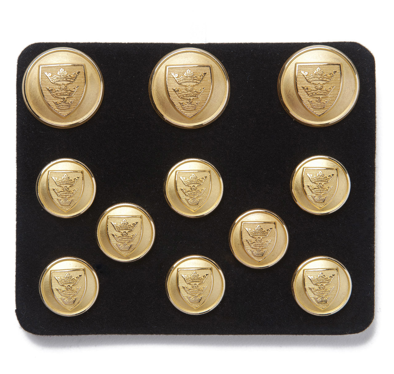 Benson & Clegg Three Crowns Gilt Blazer Button Set