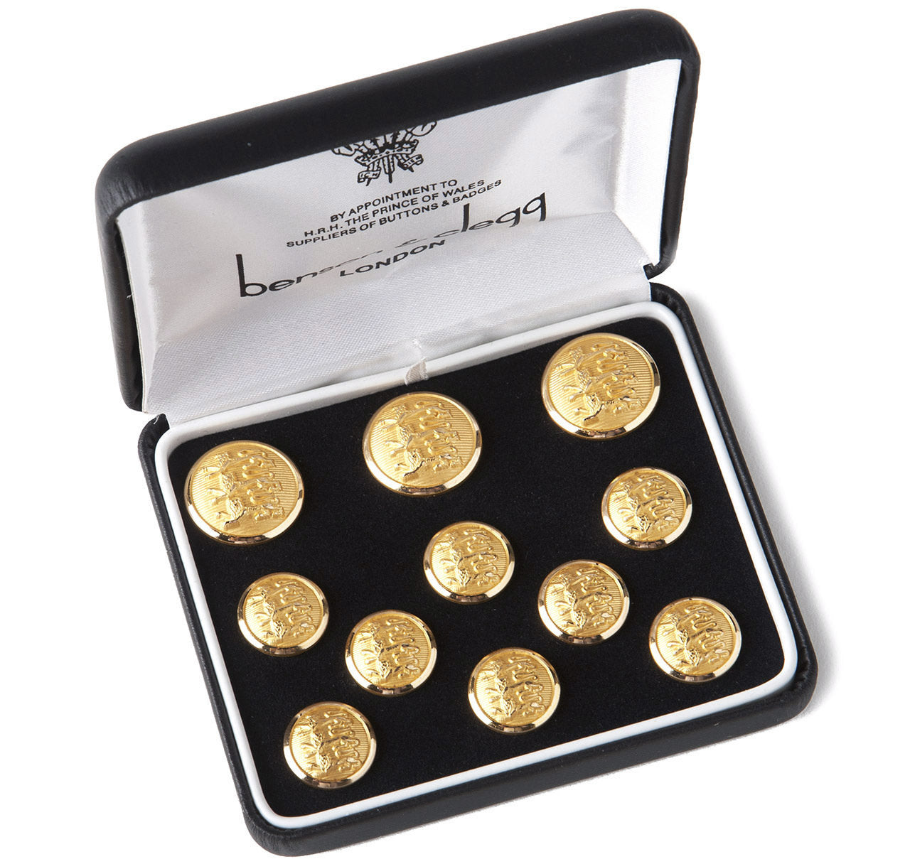 Benson & Clegg Three Lions Gilt Blazer Button Set