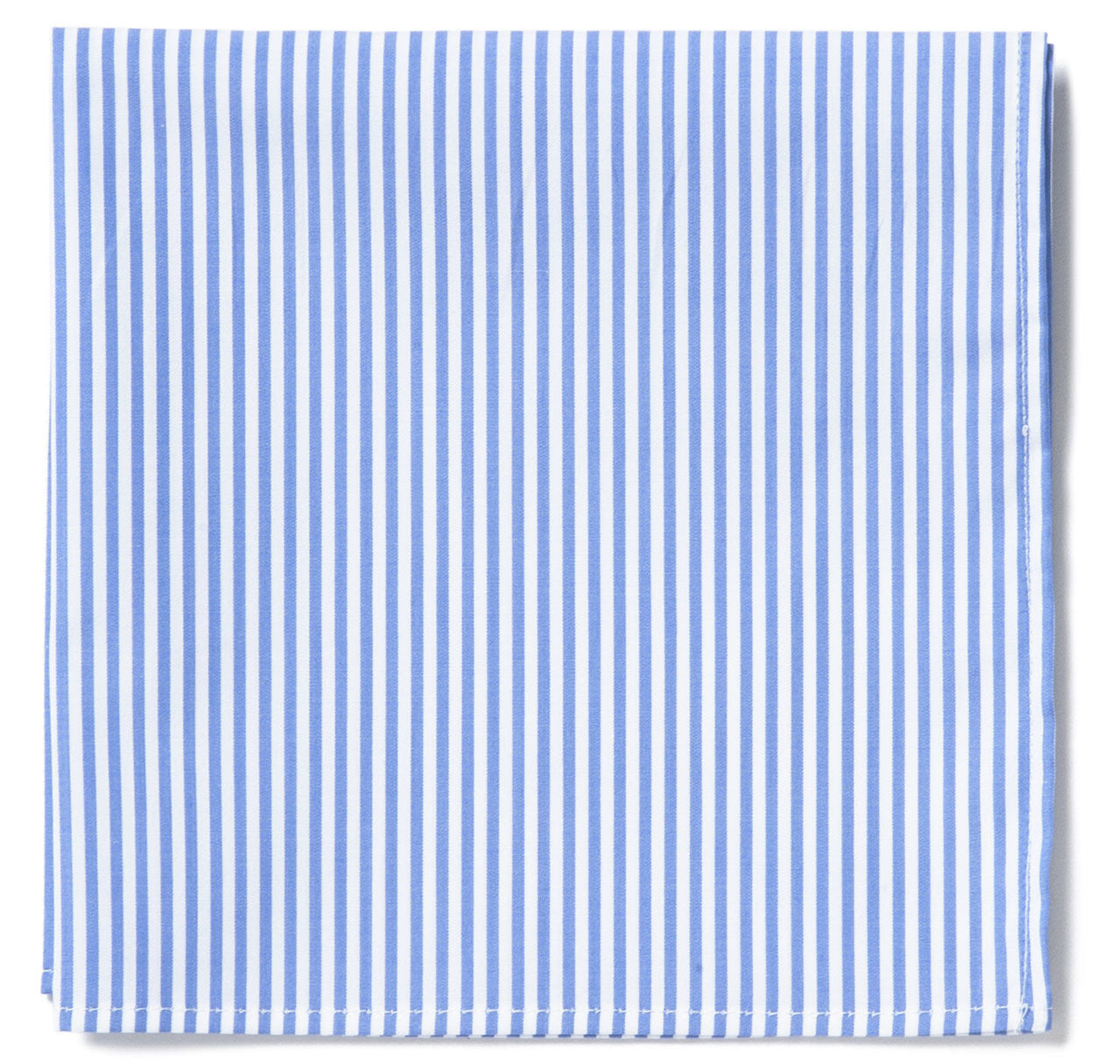 Blue & White Oxford Stripe Pocket Square