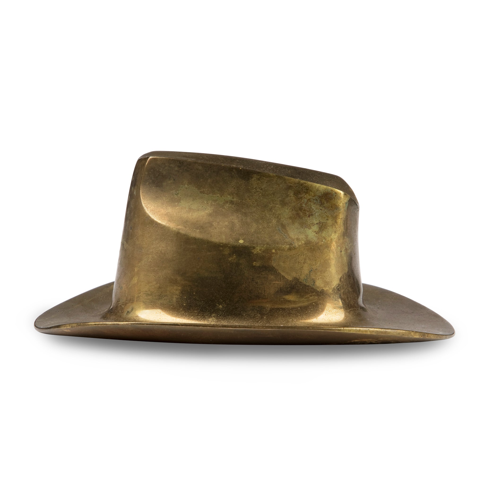 Vintage Brass Cowboy Hat Cigar Rest Ashtray