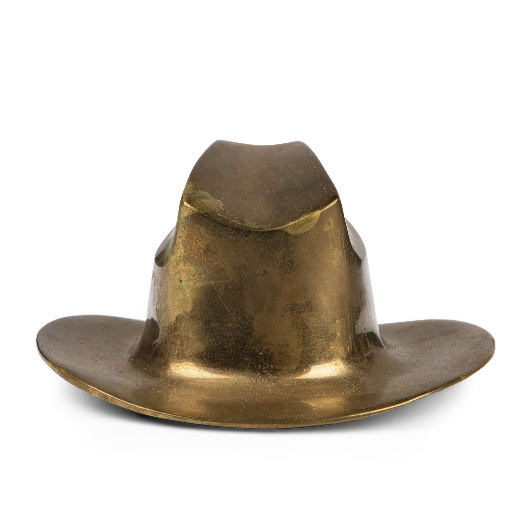 Vintage Brass Cowboy Hat Cigar Rest Ashtray