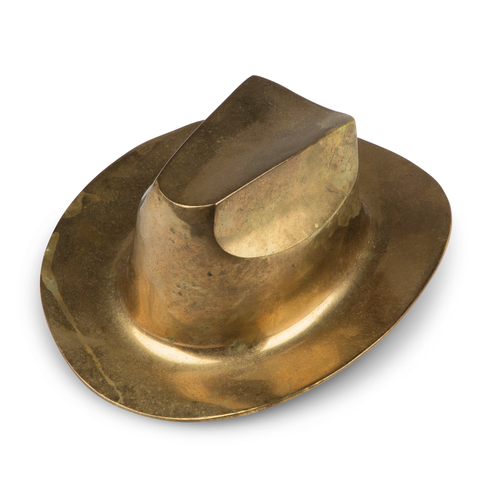 Vintage Brass Cowboy Hat Cigar Rest Ashtray