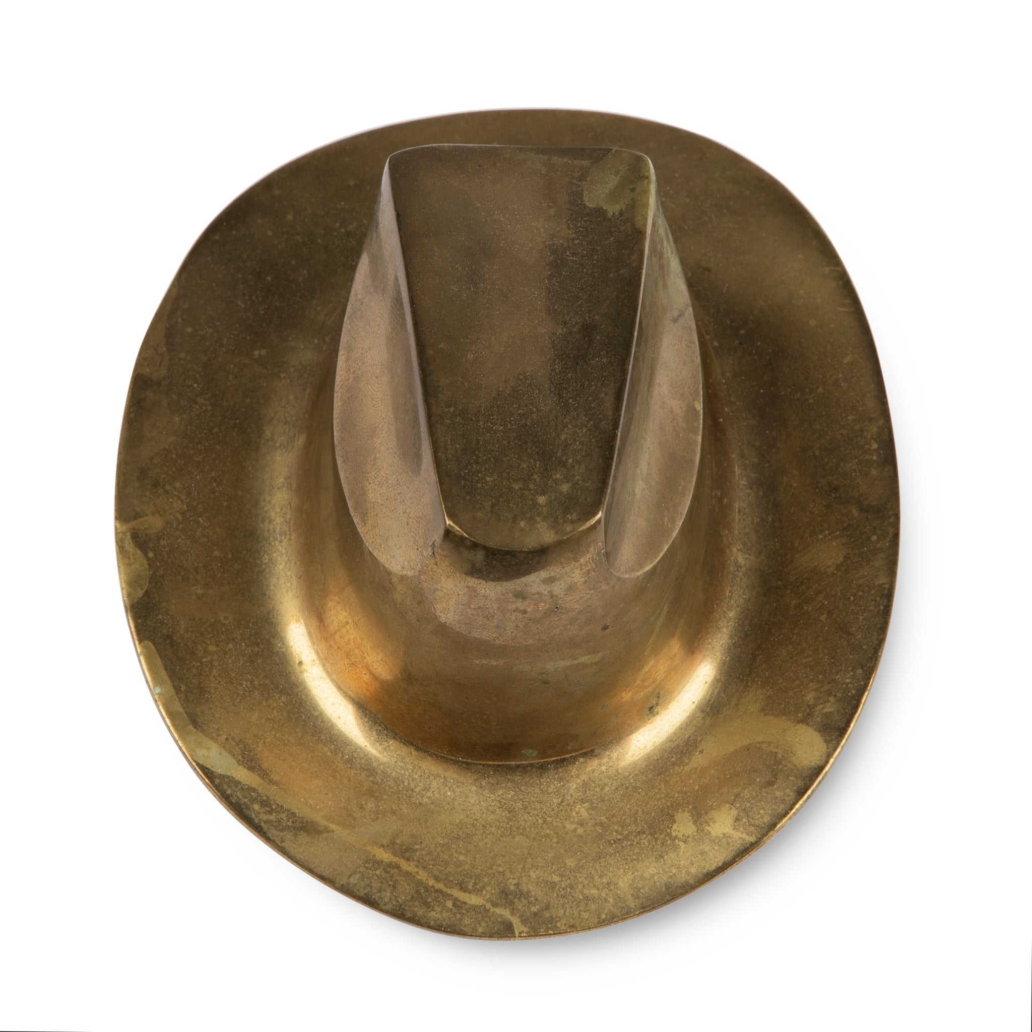 Vintage Brass Cowboy Hat Cigar Rest Ashtray