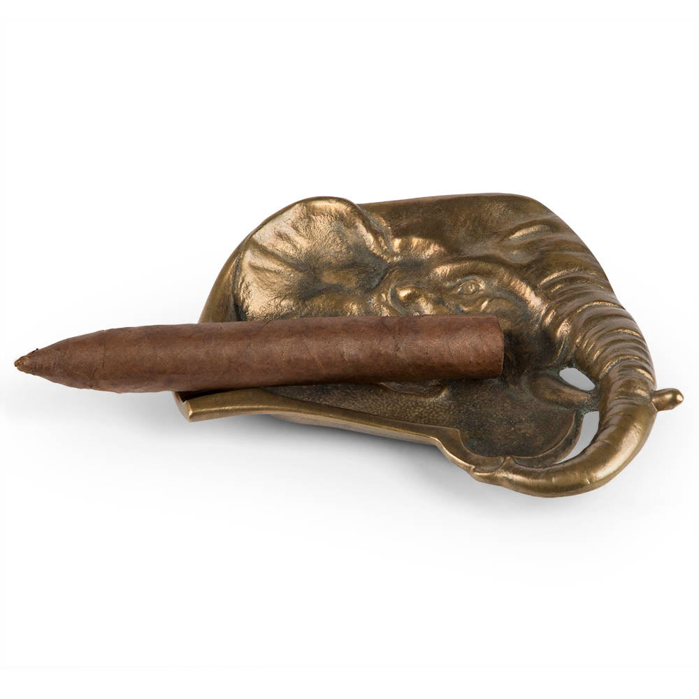 Vintage Bronze Elephant Cigar Ashtray