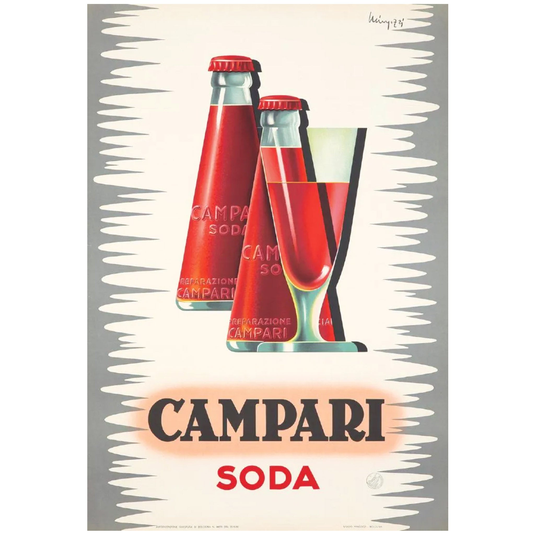 Campari Soda Original Poster by Giovanni Mingozzi, 1950