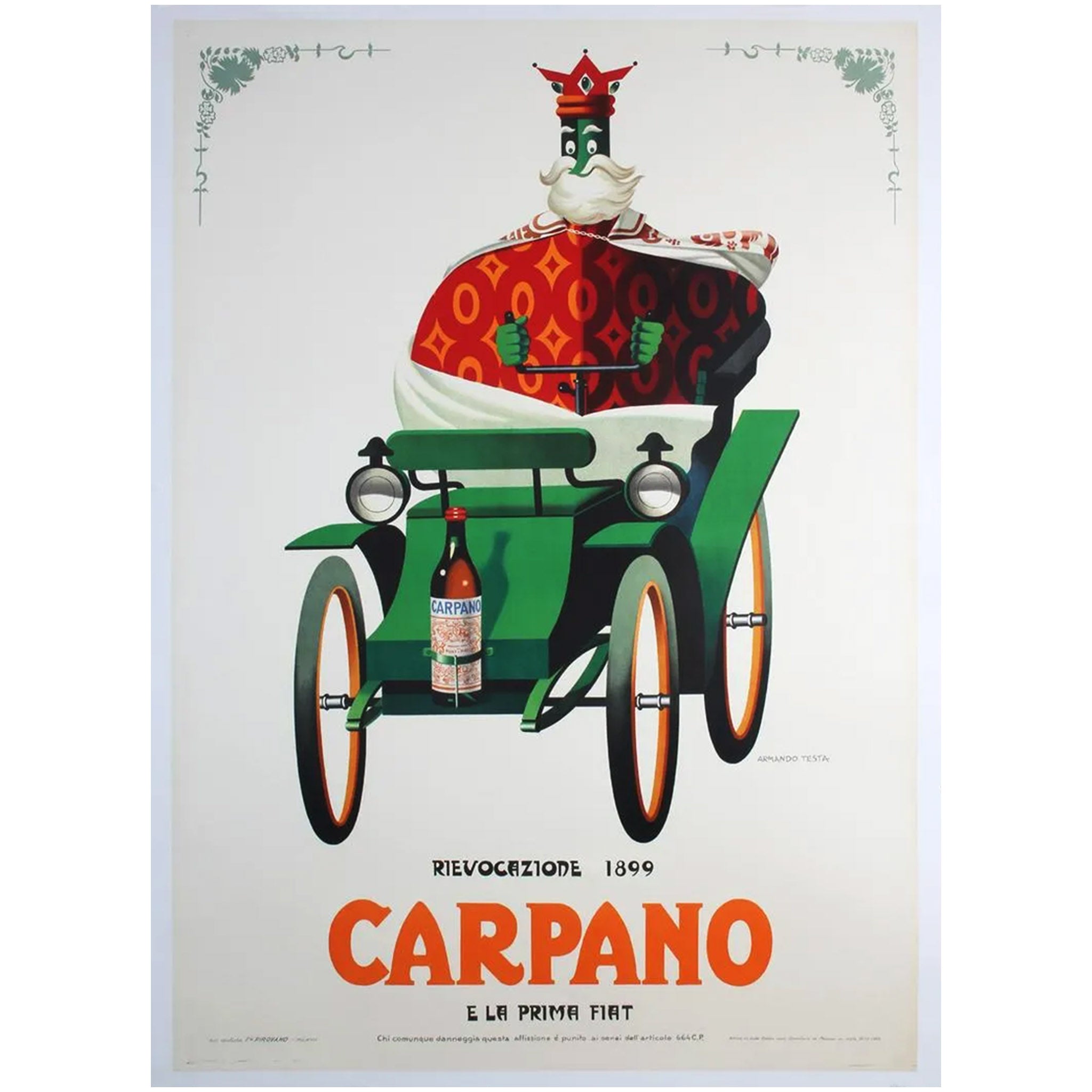 Italian Carpano Vermouth Original Poster