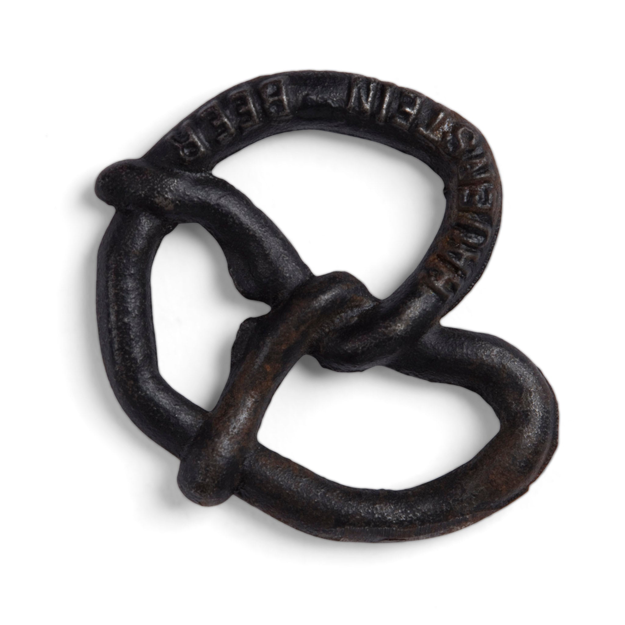 Vintage Hauenstein Beer Cast Iron Pretzel Bottle Opener