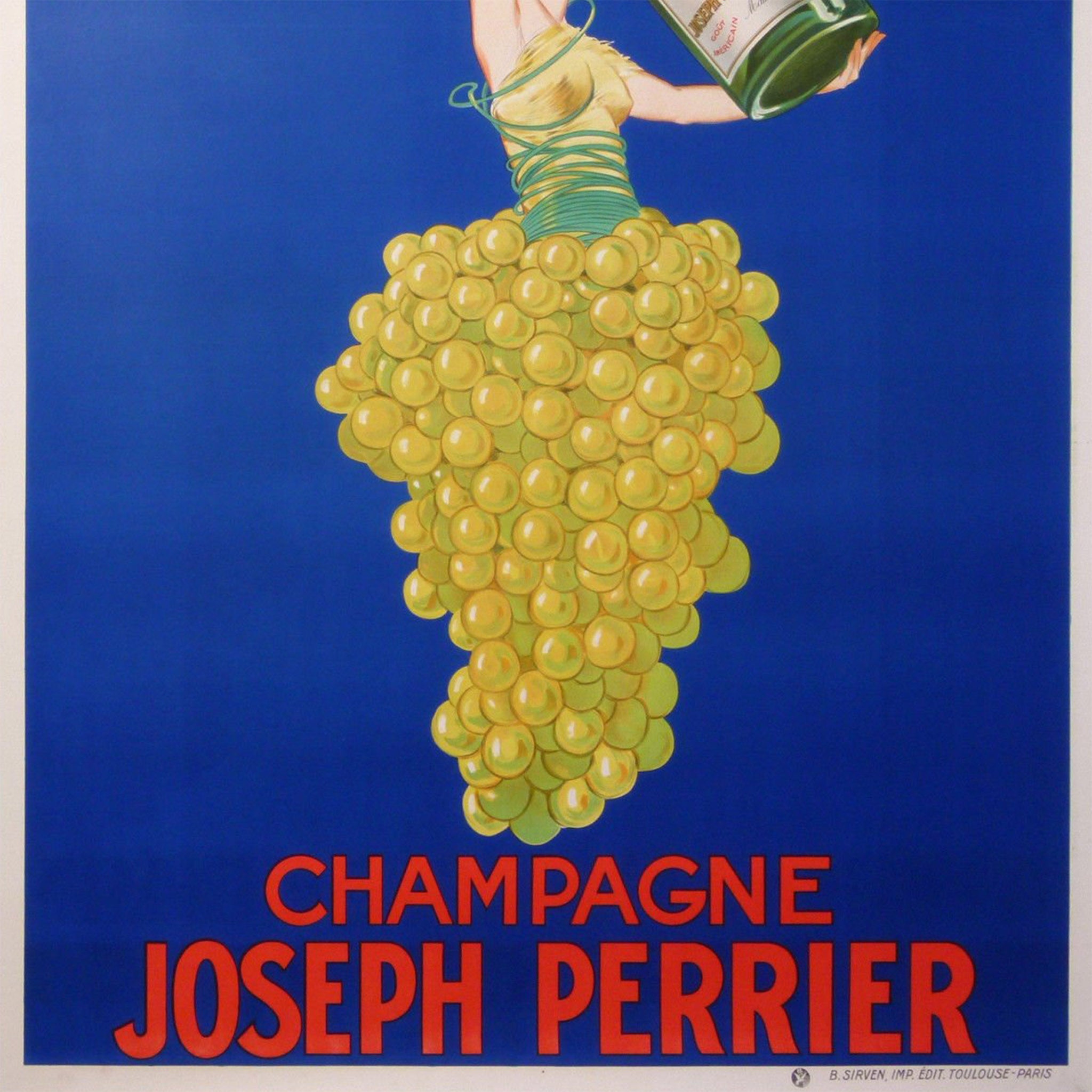 Art Deco Champagne Joseph Perrier Original Poster