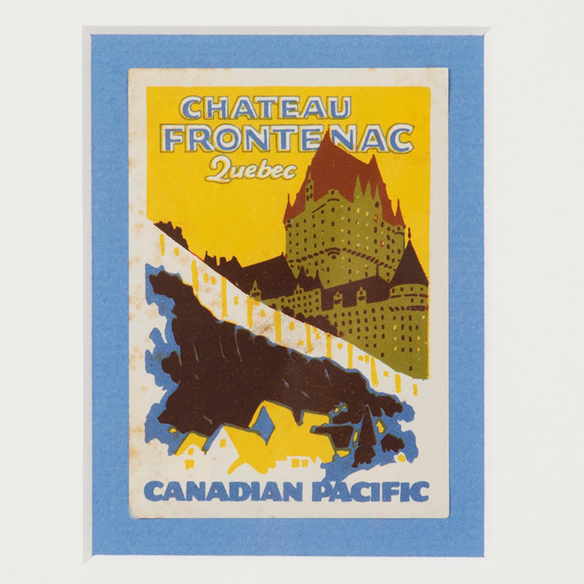 Château Frontenac Quebec Canadian Pacific Luggage Label