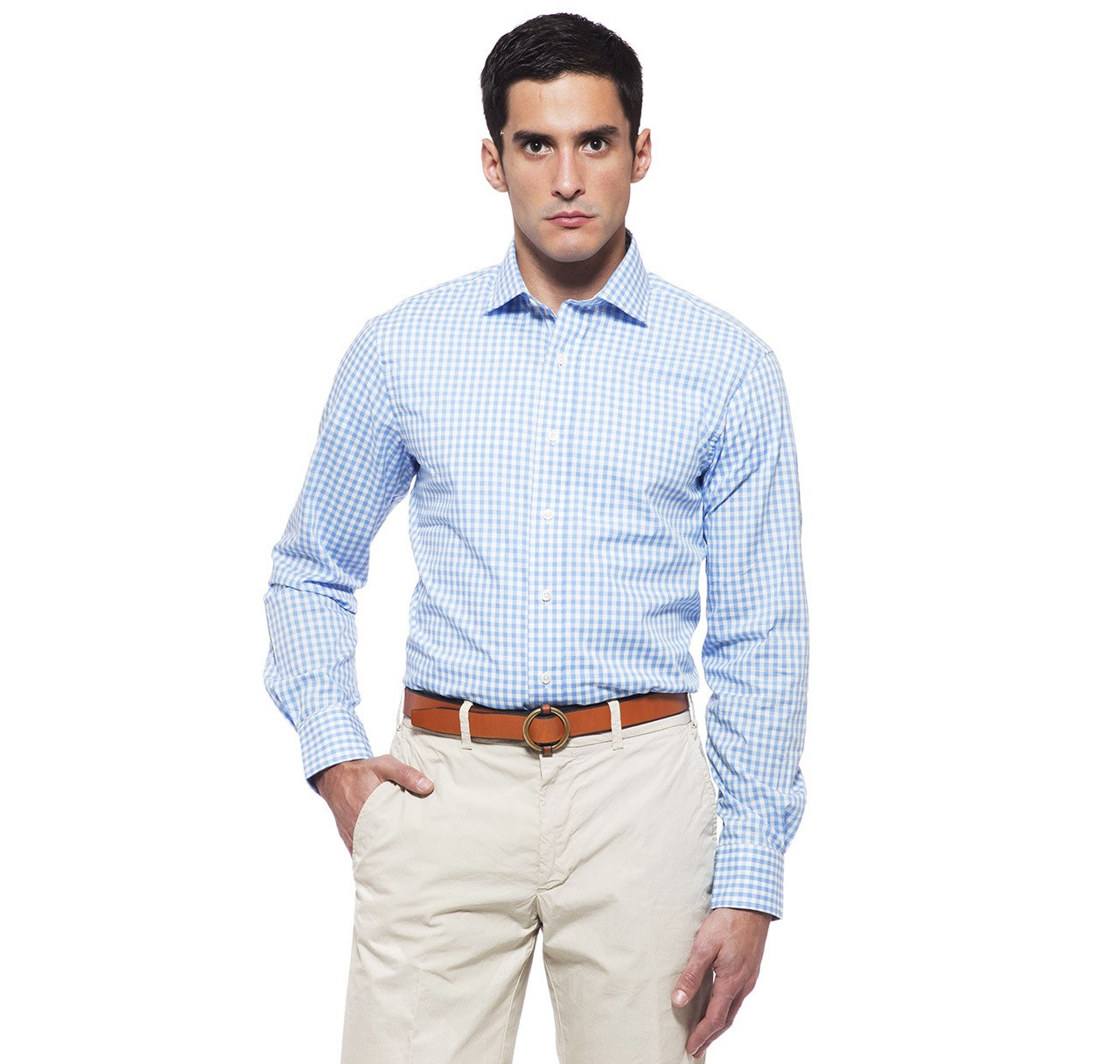 Clarendon Blue Gingham Shirt