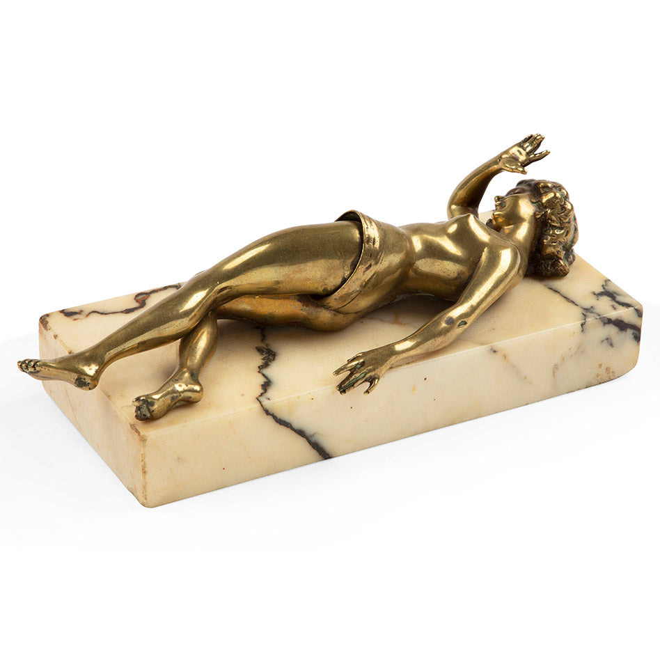 Austrian Erotic Bronze Nude Cigar Cutter