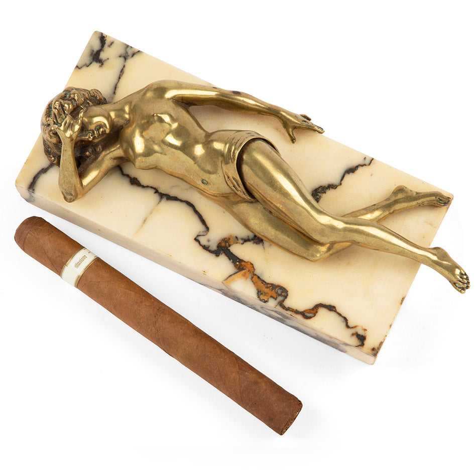 Austrian Erotic Bronze Nude Cigar Cutter