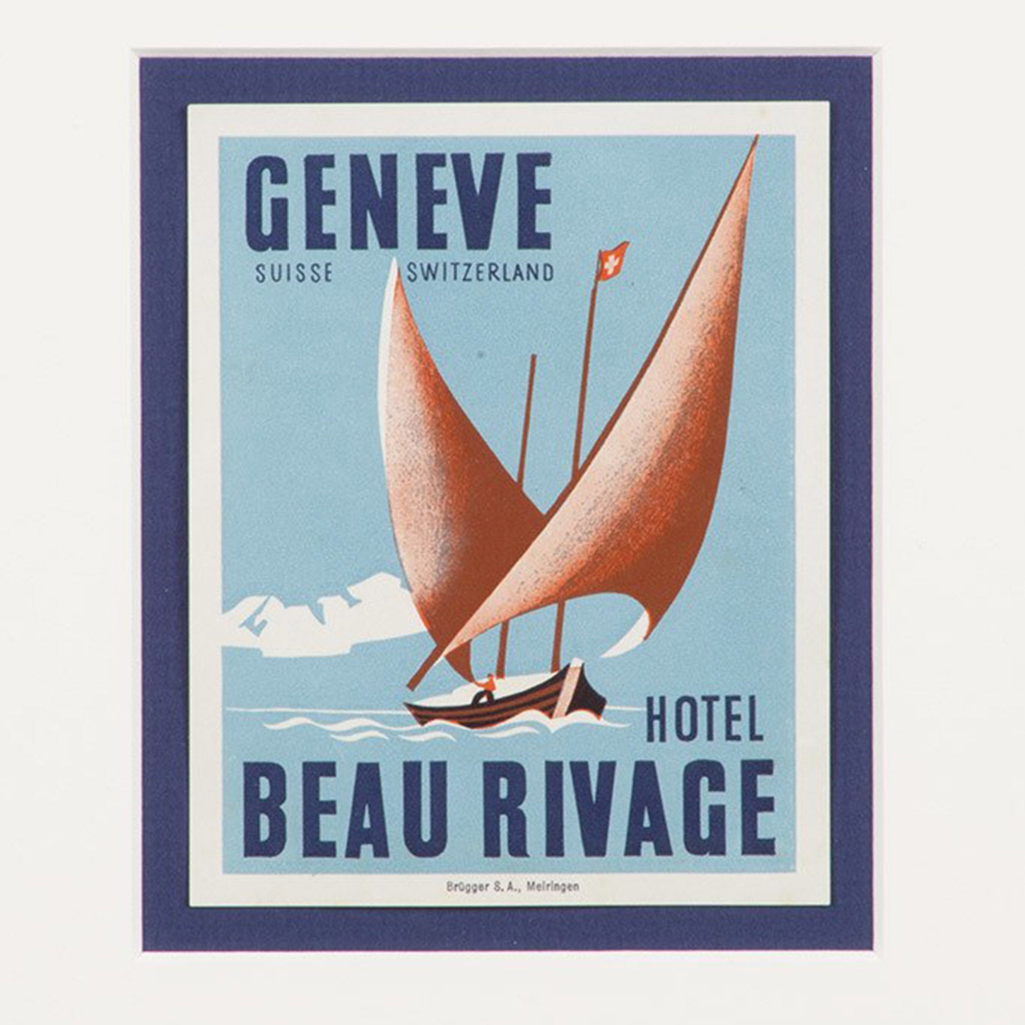 Hotel Beau Rivage Geneve Luggage Label