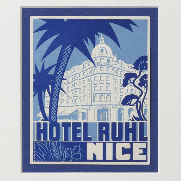 Hotel Ruhl Nice Luggage Label