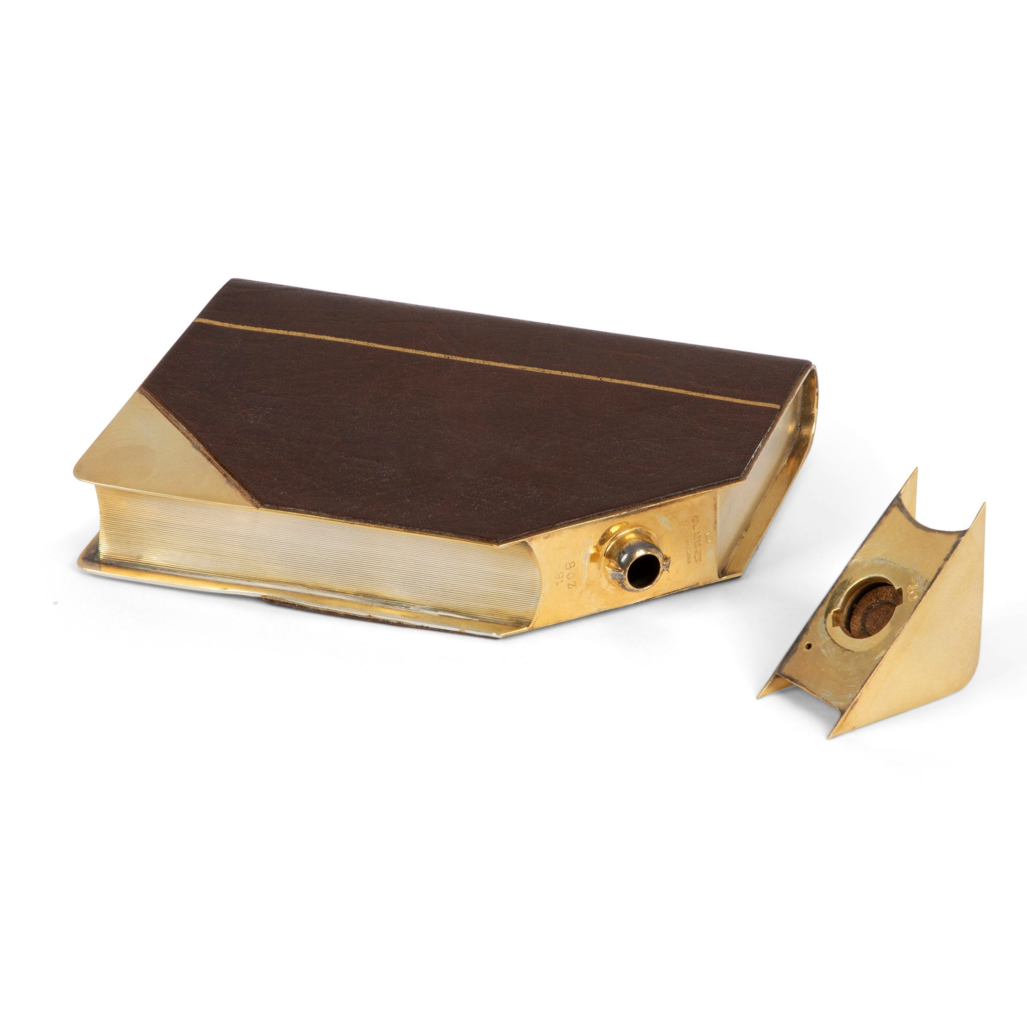 James Dixon 'Nelson's Blood' Gold Plated Book Flask