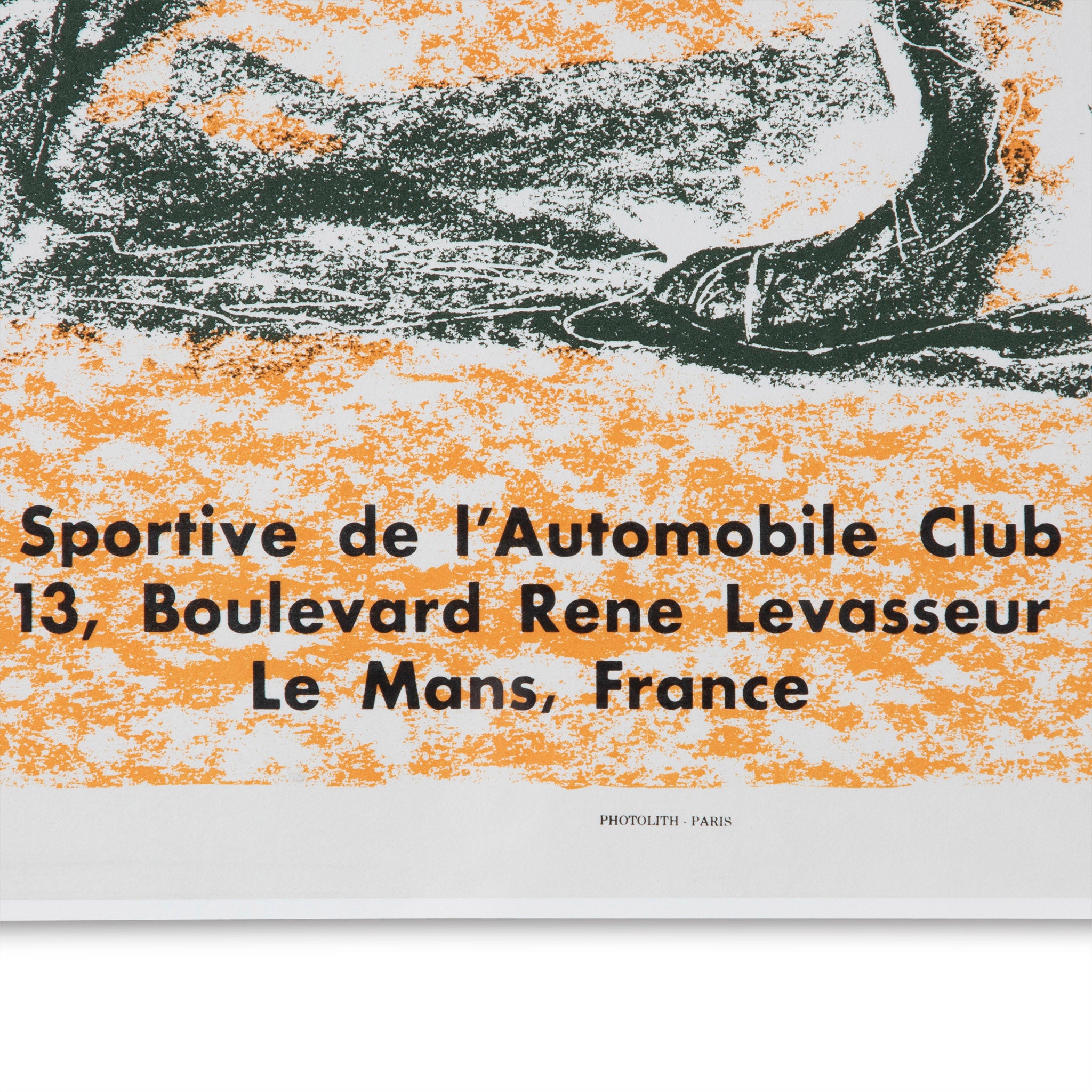 Le Mans French Auto Racing Poster 1960s