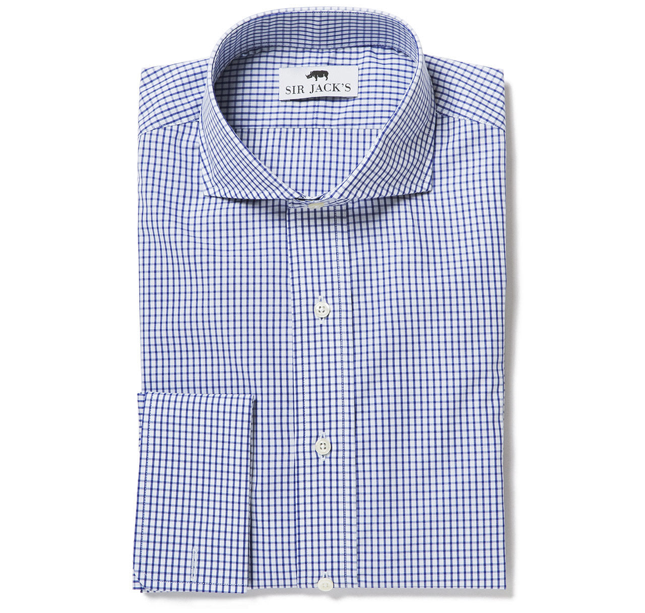 Lennox Blue Check Shirt French Cuff