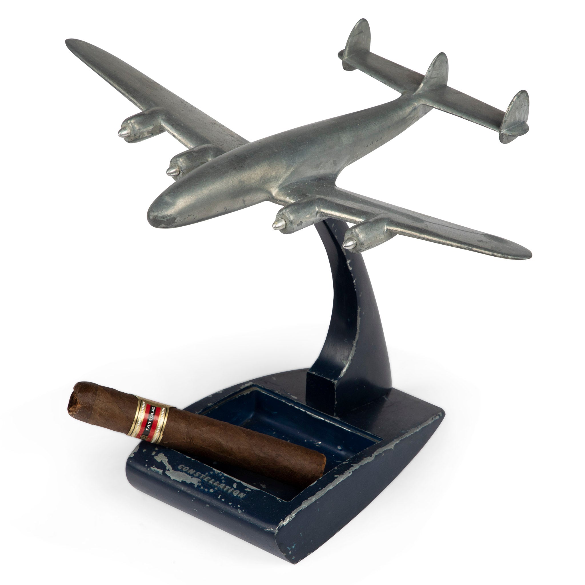 Lockheed Constellation Airplane Desk Model Ashtray