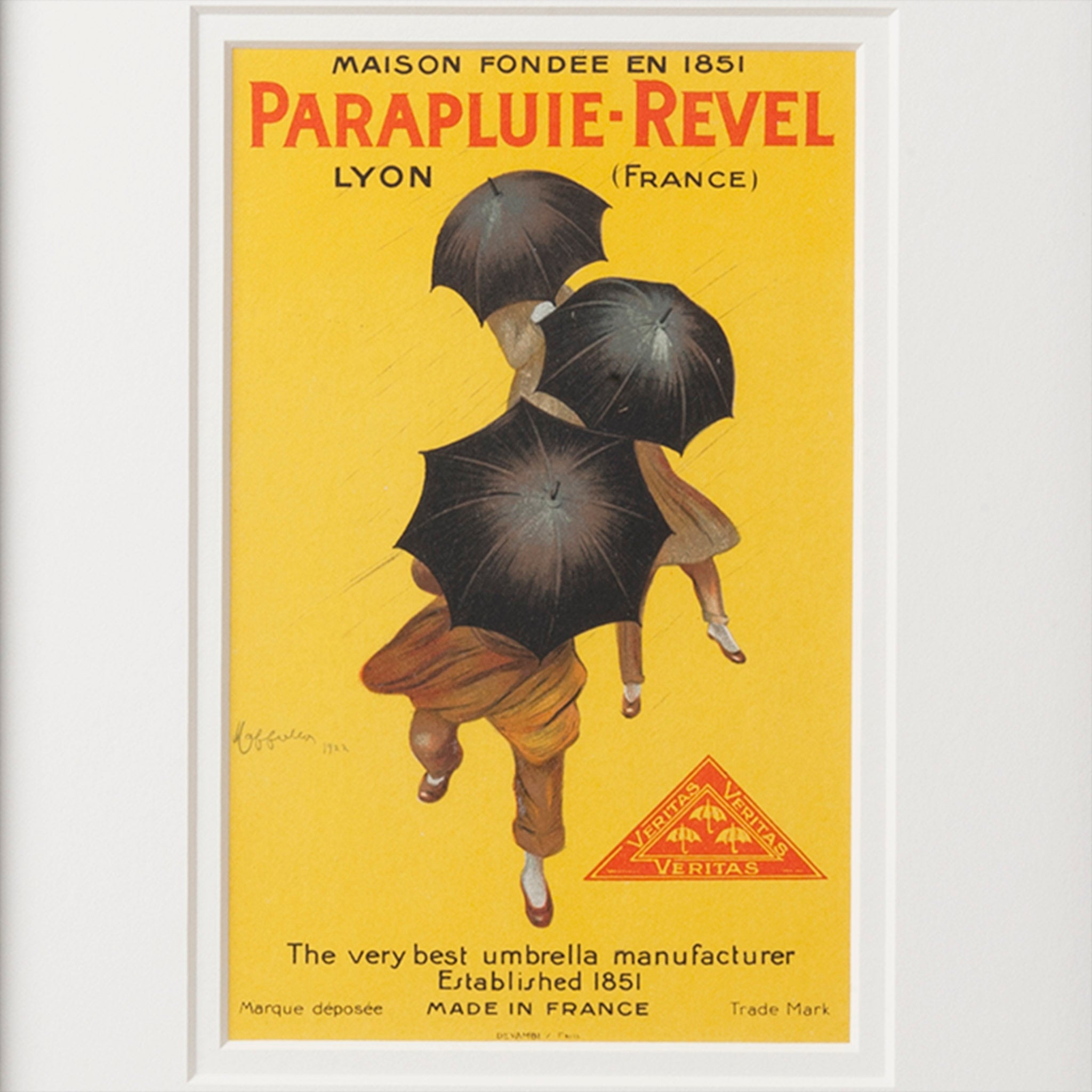 Art Deco Parapluie-Revel Original (Small) Advertising Label