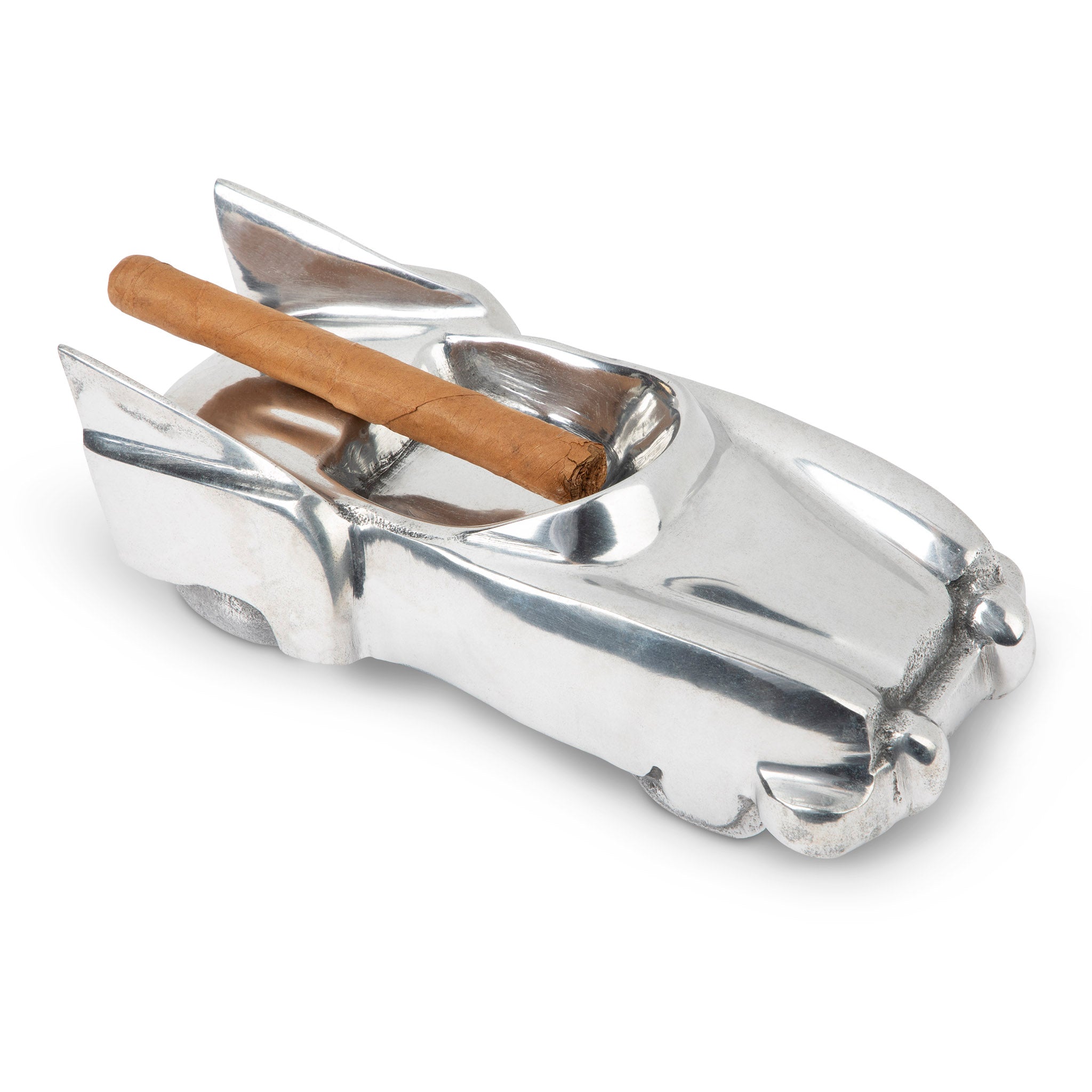 Midcentury Streamlined "Batmobile" Ashtray