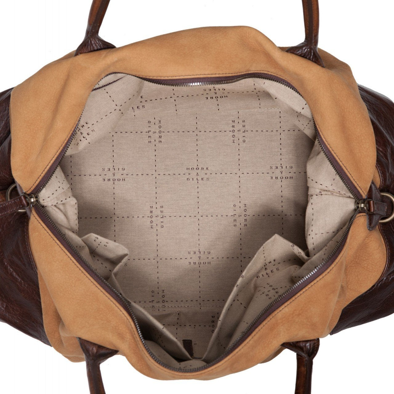 Moore & Giles Benedict Weekend Bag Nubuck Tan