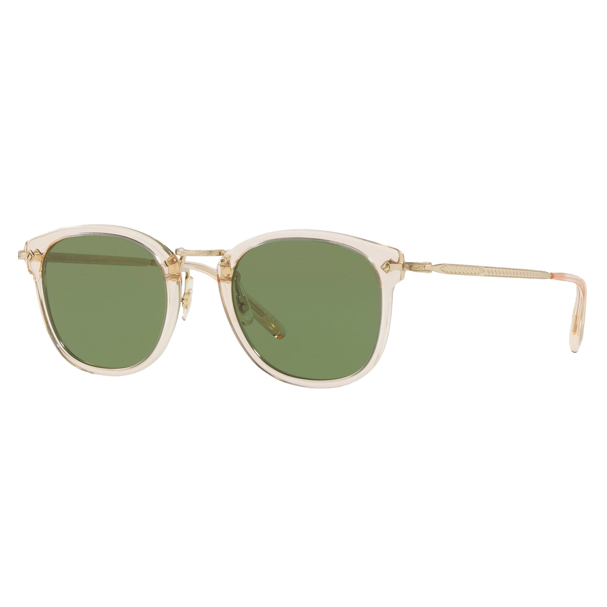 Oliver Peoples OP-506 Sun Buff Gold with Green C Sunglasses