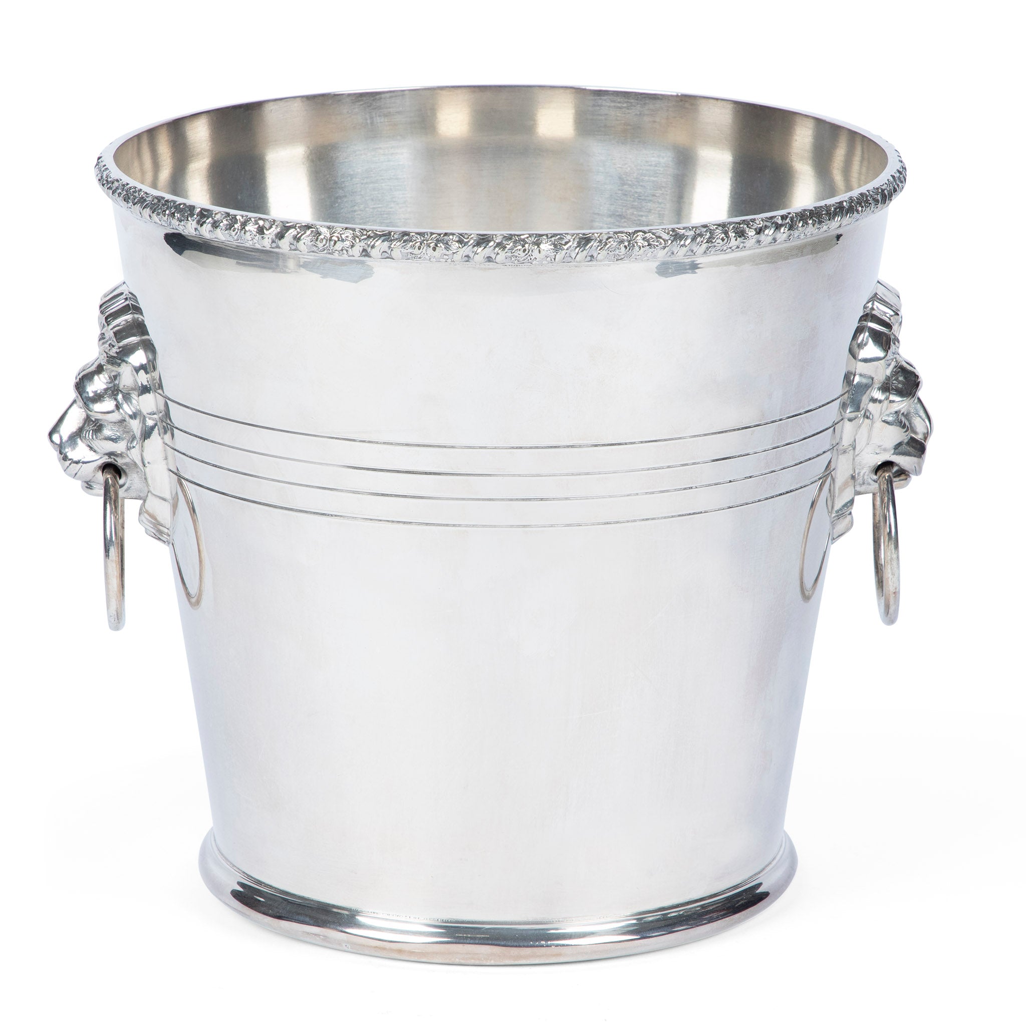 P.H. Vogel & Co. Silver Plate Lion Head Champagne Bucket Wine Cooler
