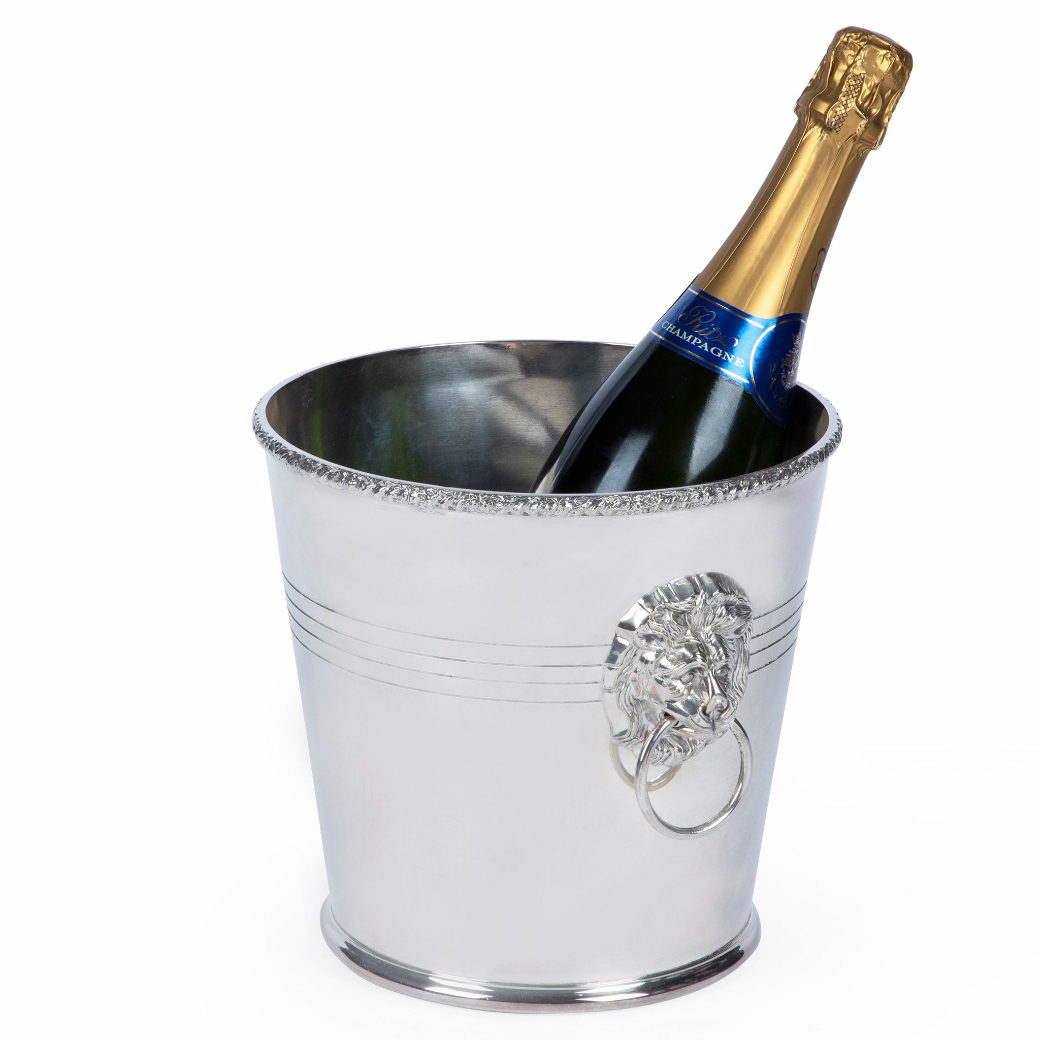 P.H. Vogel & Co. Silver Plate Lion Head Champagne Bucket Wine Ccooler