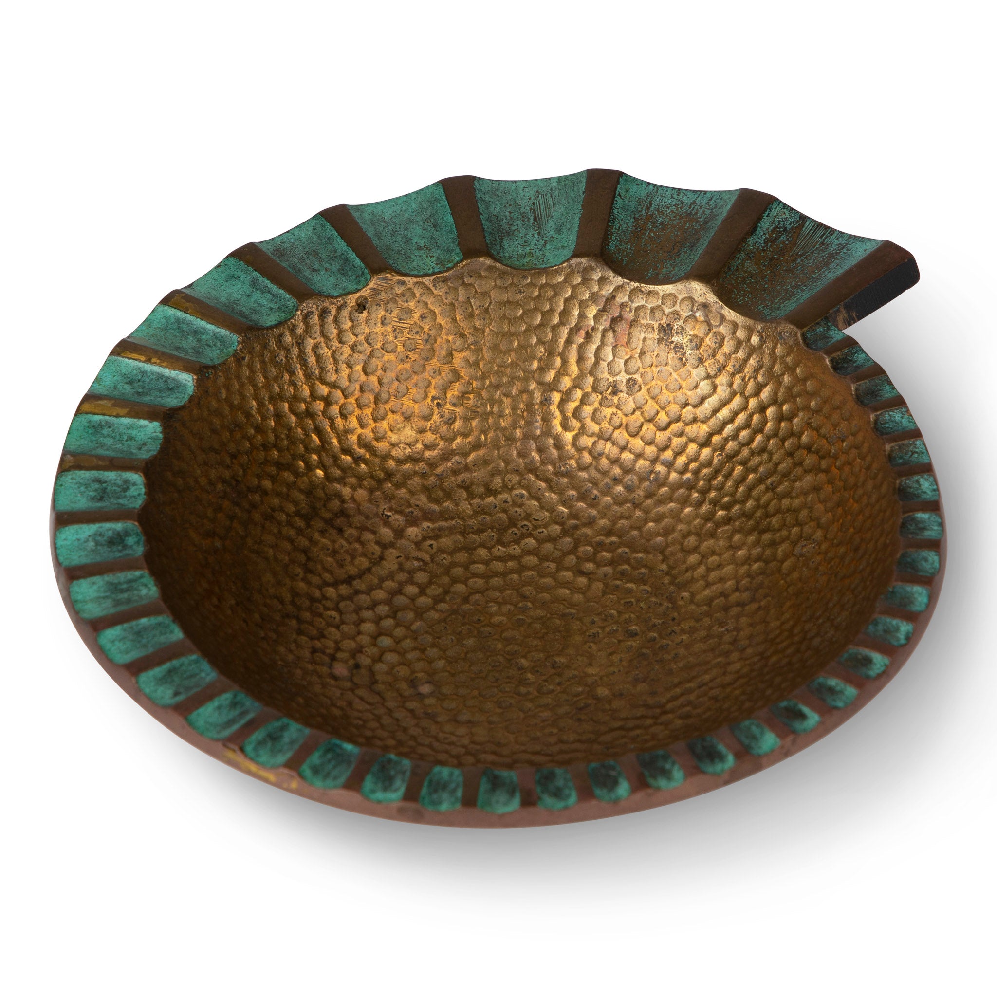 Pal-Bell Verdigris Bronze Nautilus Ashtray