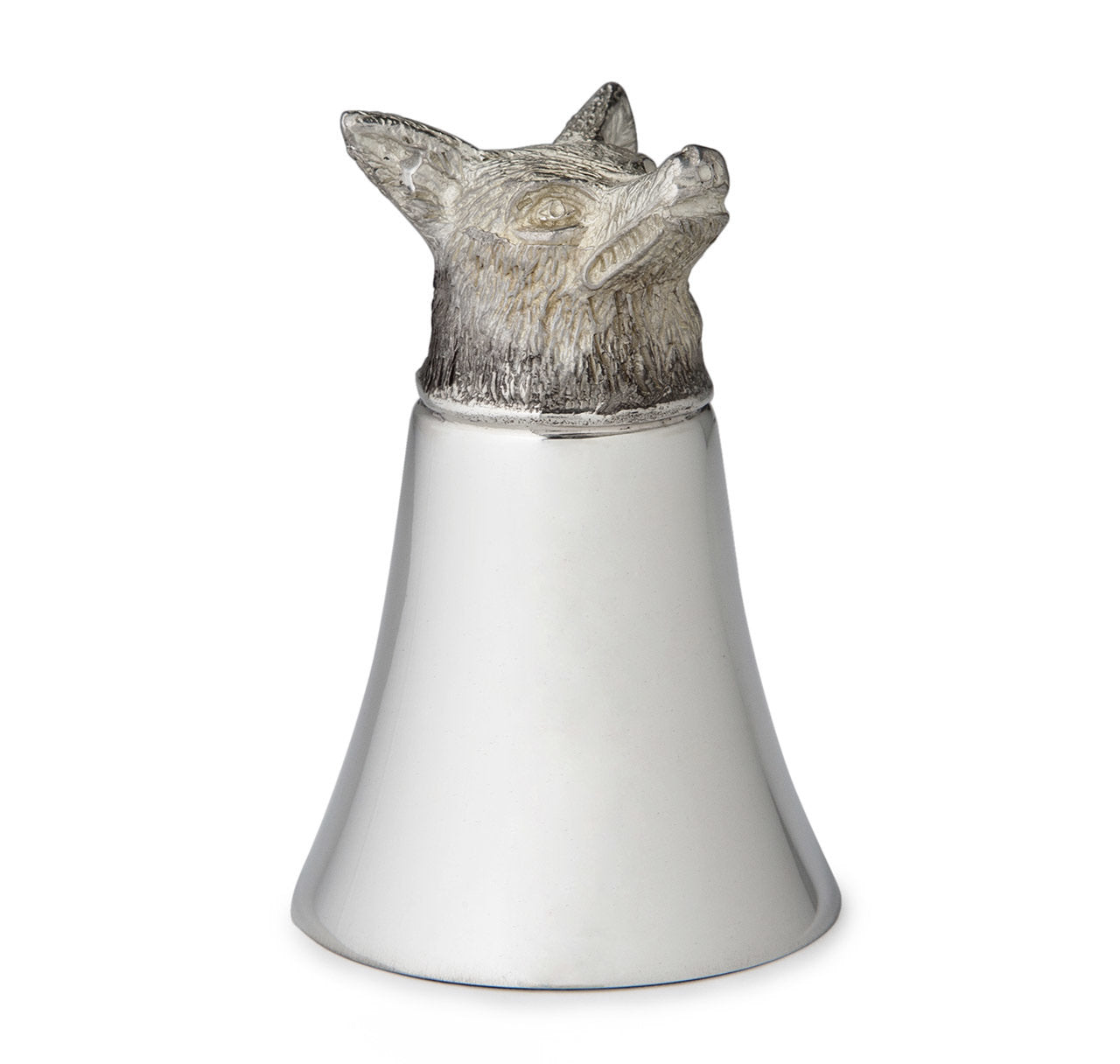 Pewter Fox Head Bar Measure & Stirrup Cup