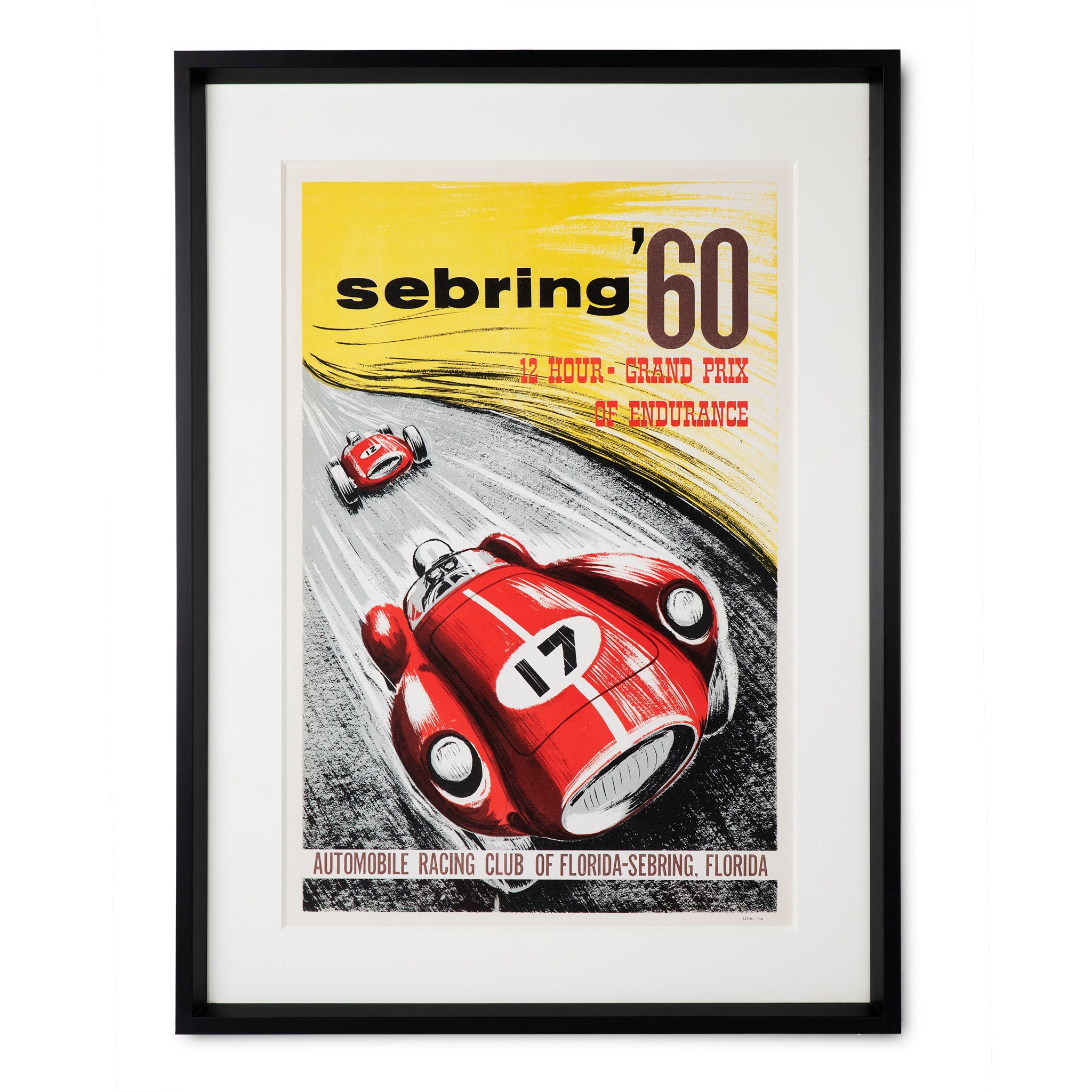 Sebring '60 Grand Prix Automobile Racing Original Poster