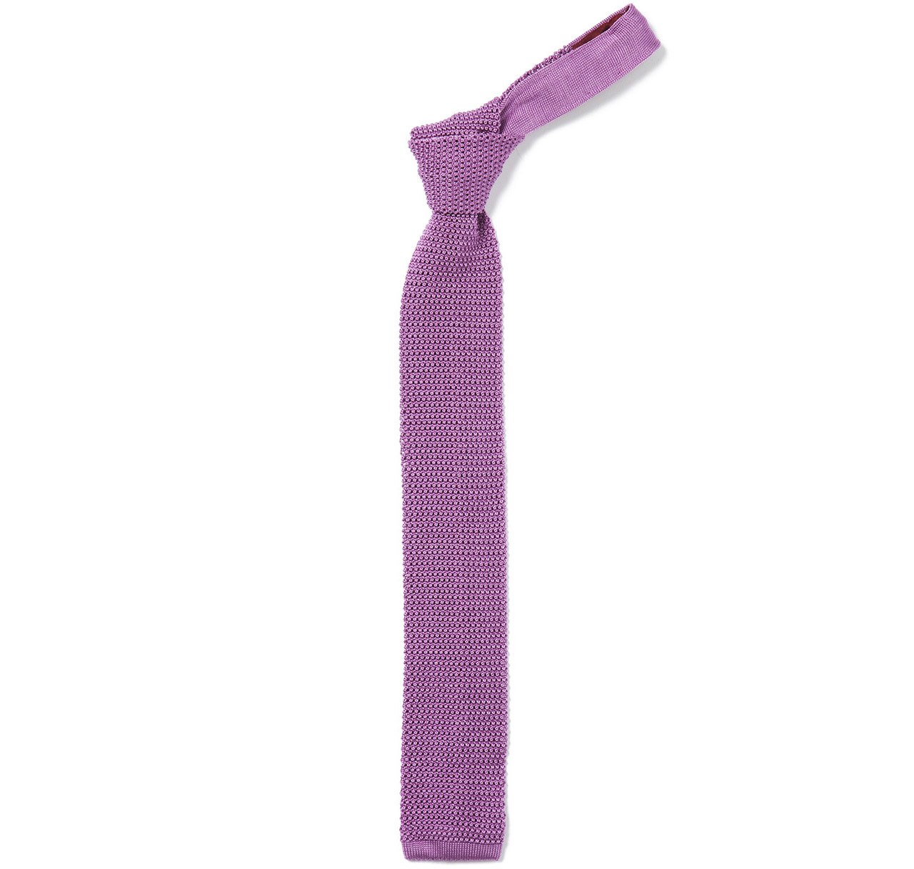 Sir Jack's Classic Knit Silk Tie in Lavender