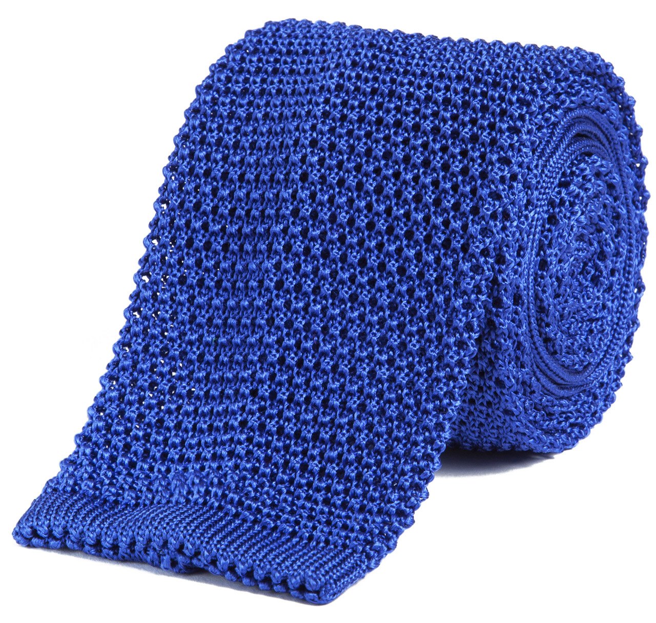 Sir Jack's Classic Knit Silk Tie in Lagoon Blue