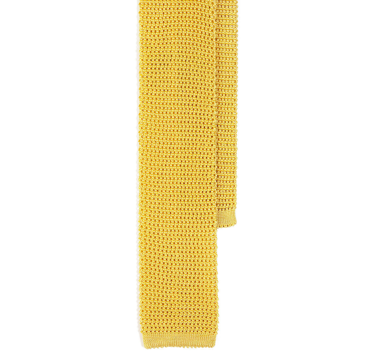 Sir Jack's Classic Knit Silk Tie in Monte Carlo Yellow