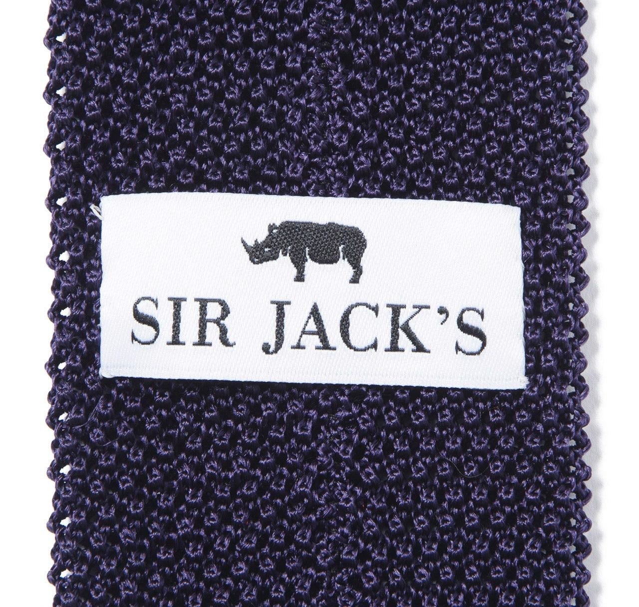 Classic Knit Silk Tie in Navy Blue