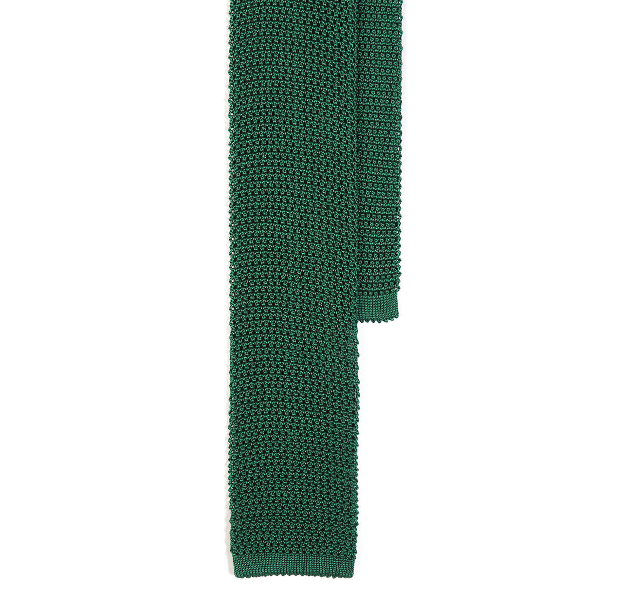 Sir Jack's Classic Knit Silk Tie in Spruce Green