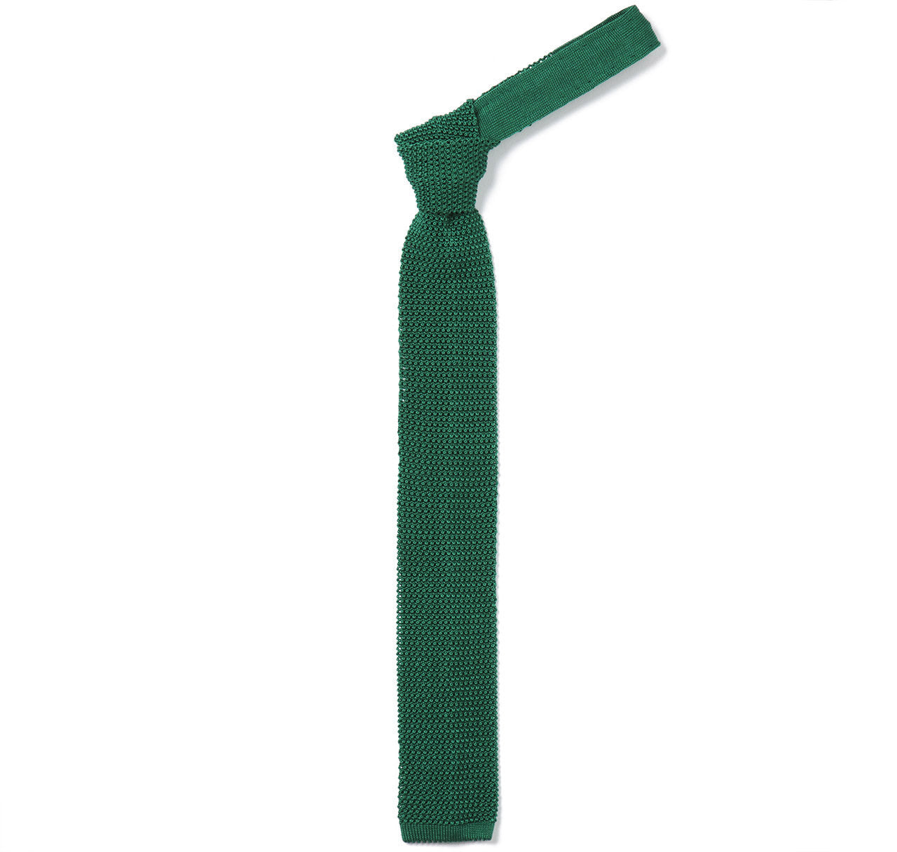 Sir Jack's Classic Knit Silk Tie in Spruce Green