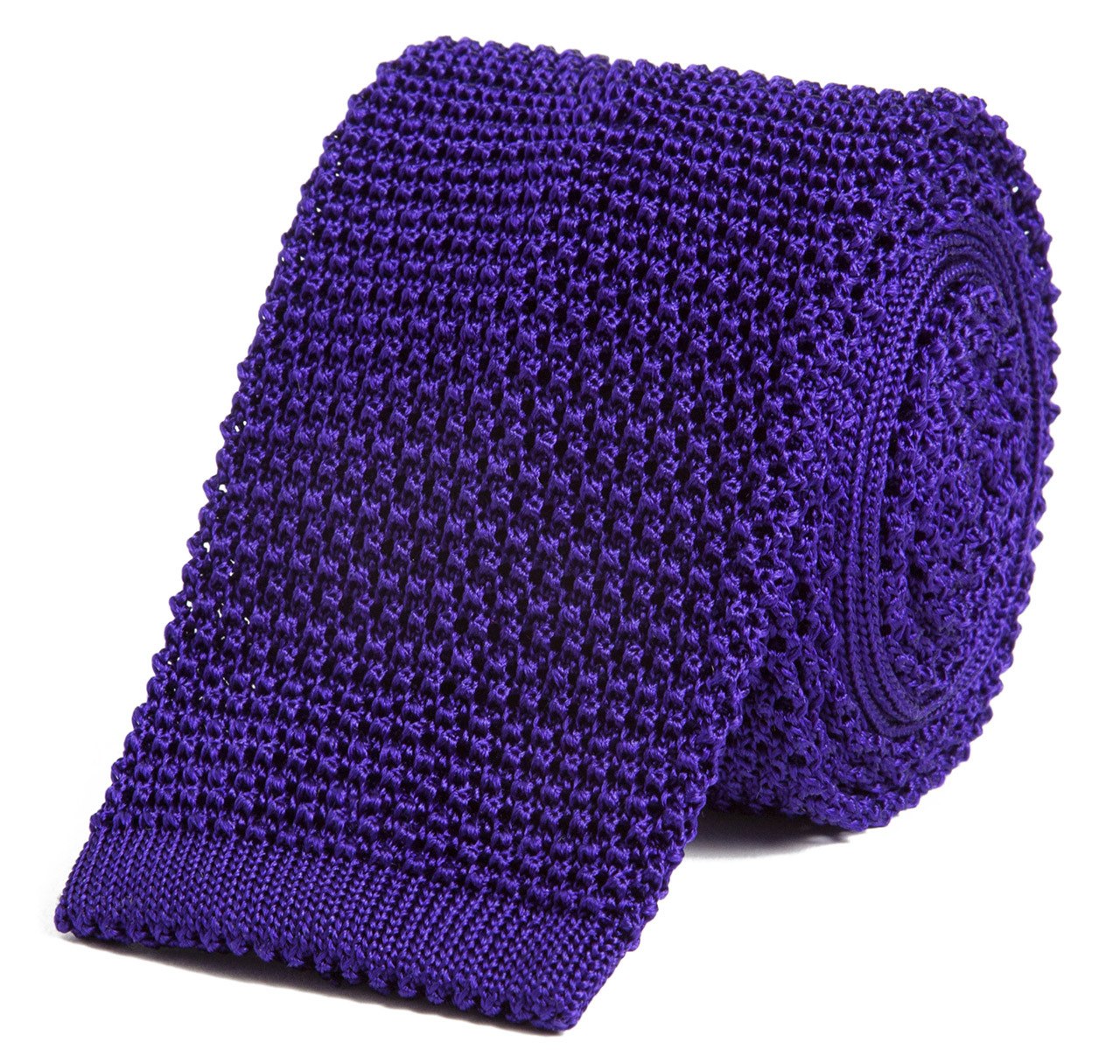 Sir Jack's Classic Knit Silk Tie in Violet Purple