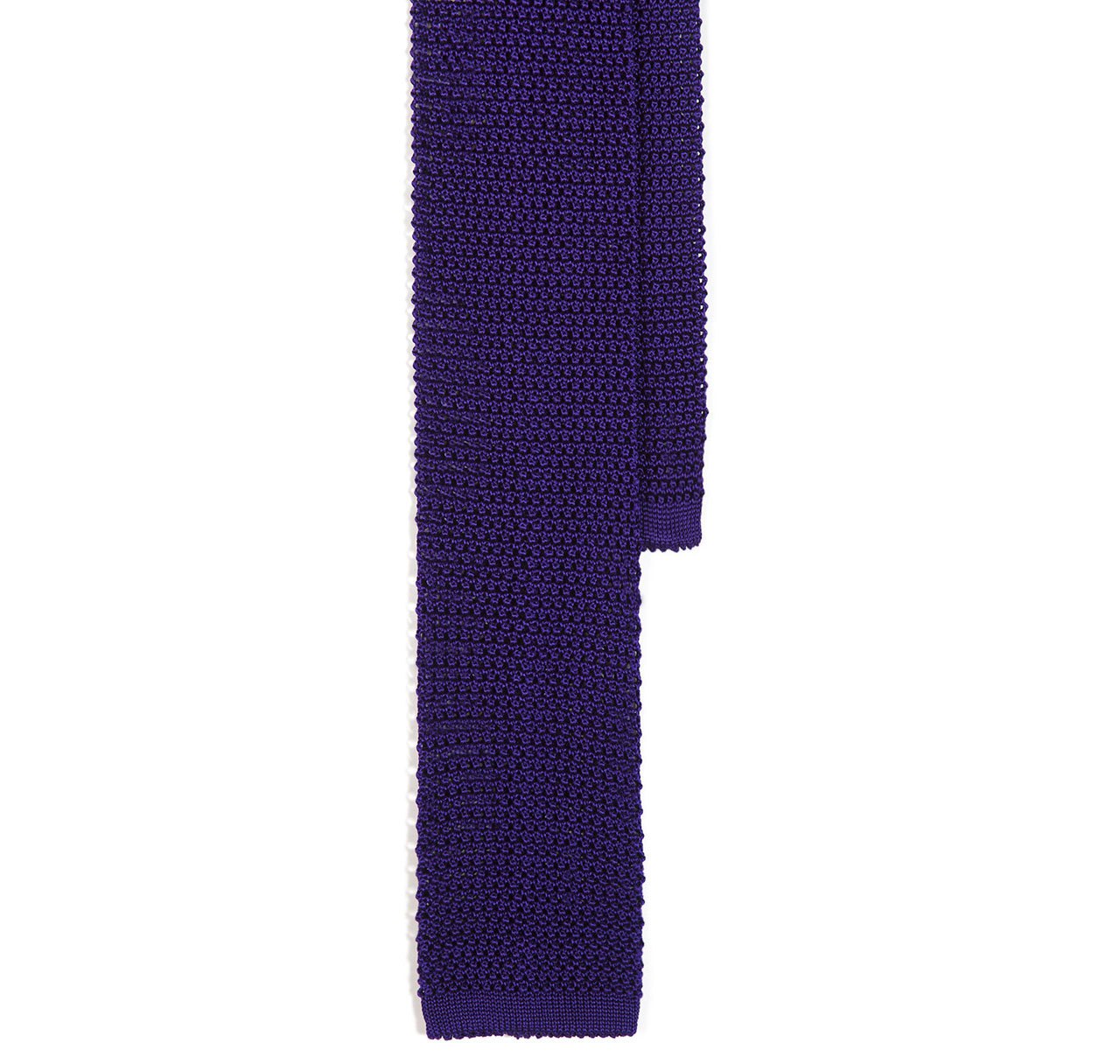 Sir Jack's Classic Knit Silk Tie in Violet Purple