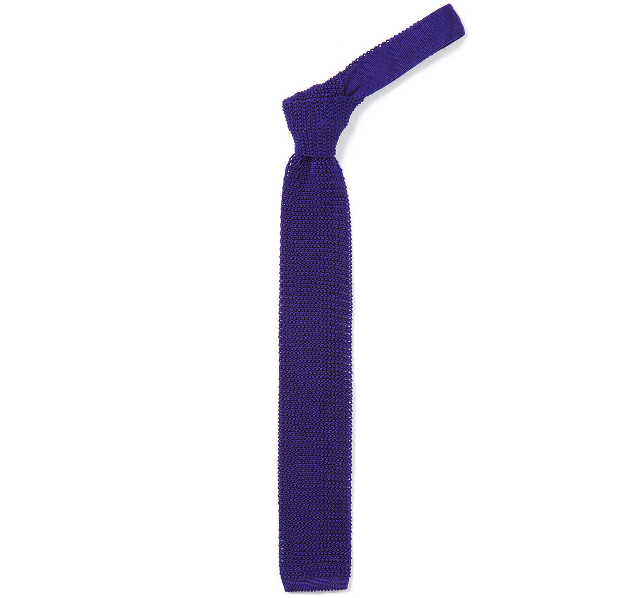 Sir Jack's Classic Knit Silk Tie in Violet Purple