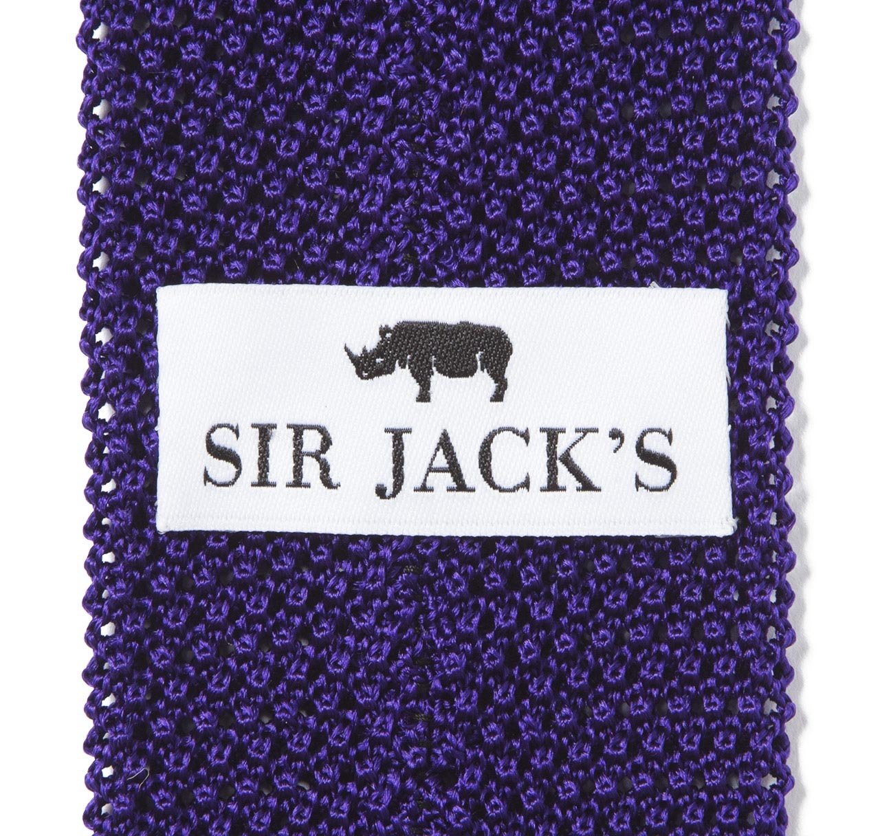 Sir Jack's Classic Knit Silk Tie in Violet Purple