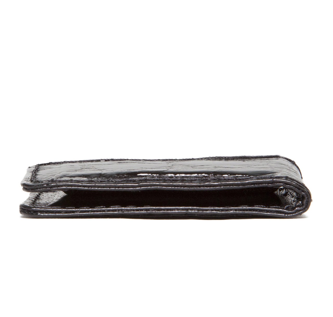 Glazed Black Alligator Money Clip