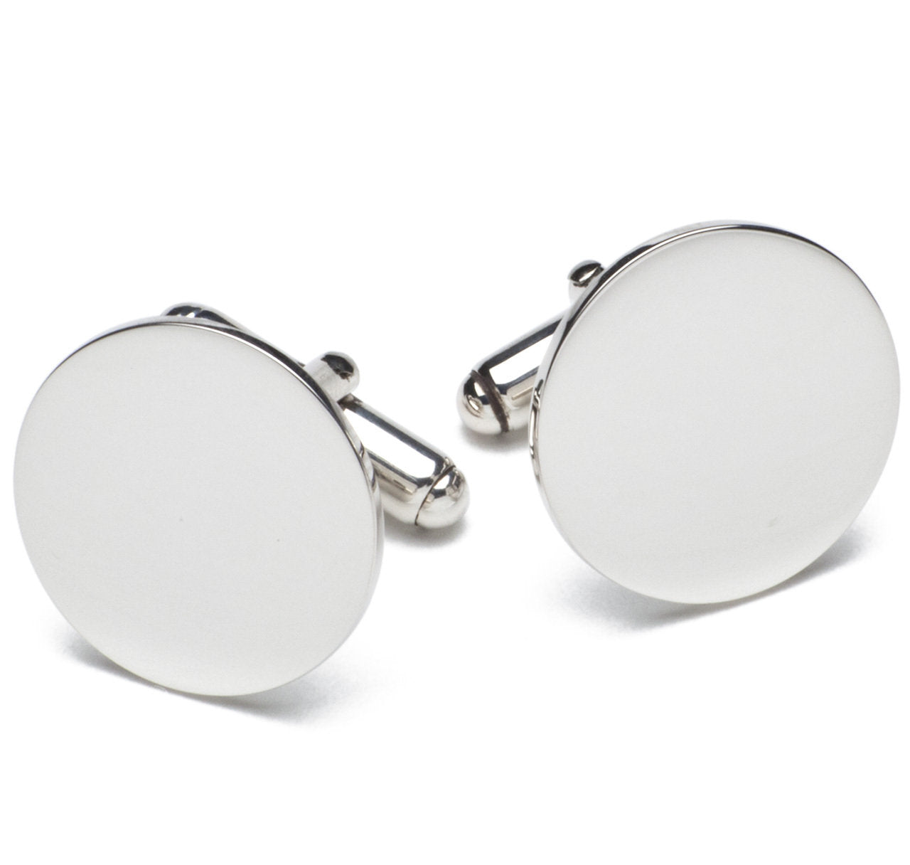 Sir Jack's Sterling Silver Round Cufflinks