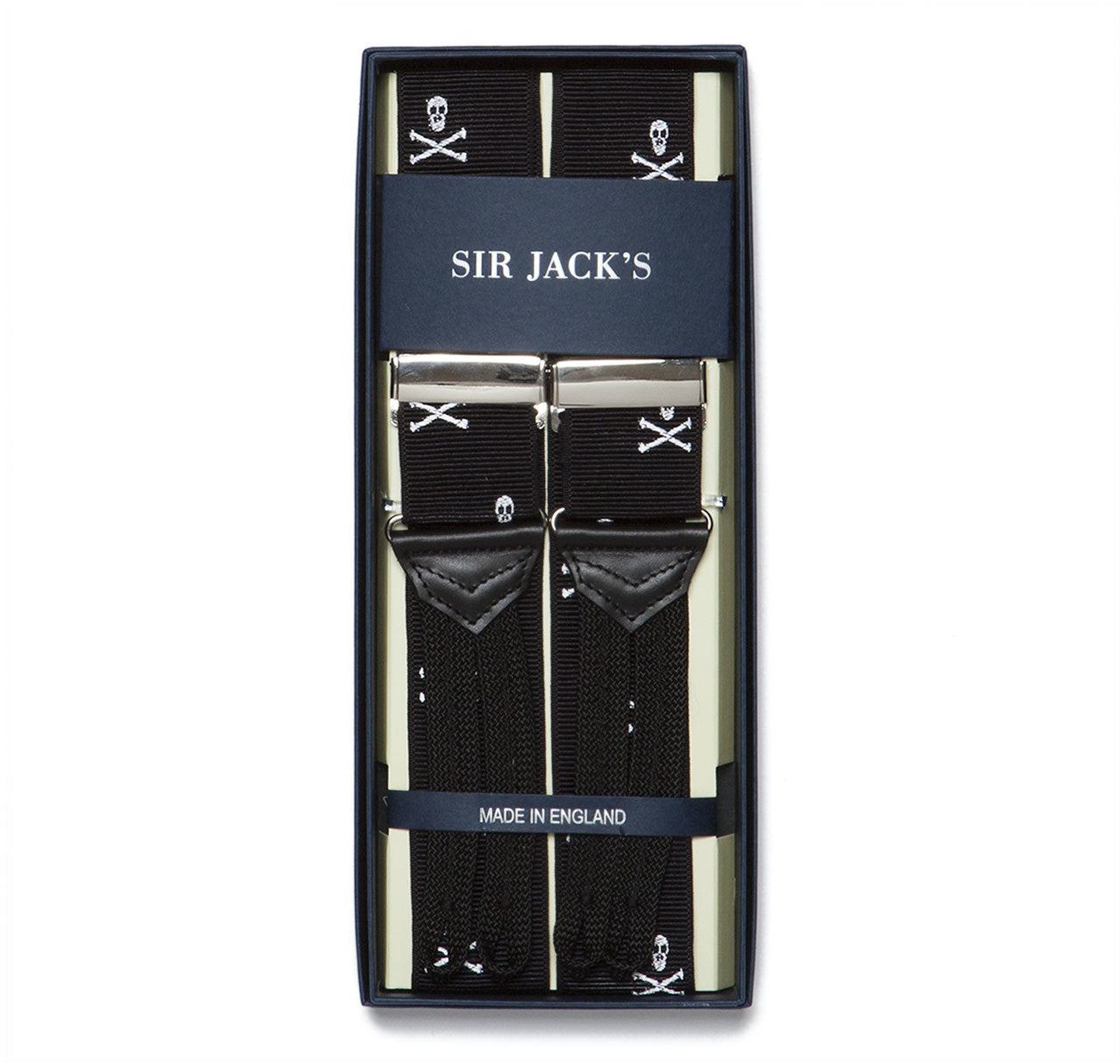 Sir Jack's Black Skull & Crossbones Brace