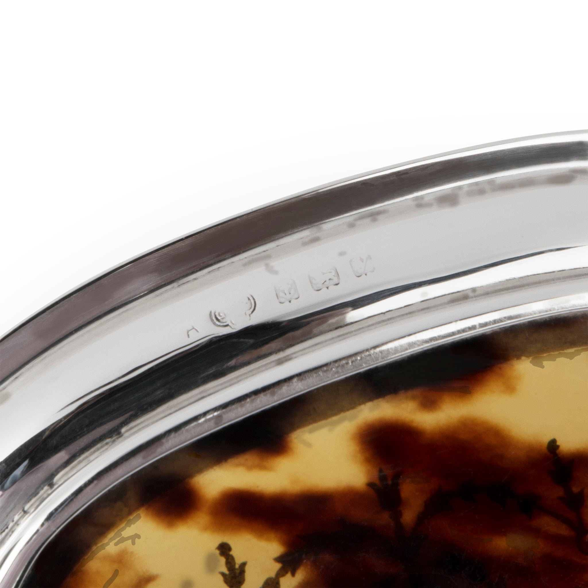 Sterling Faux Tortoiseshell Trinket Dish