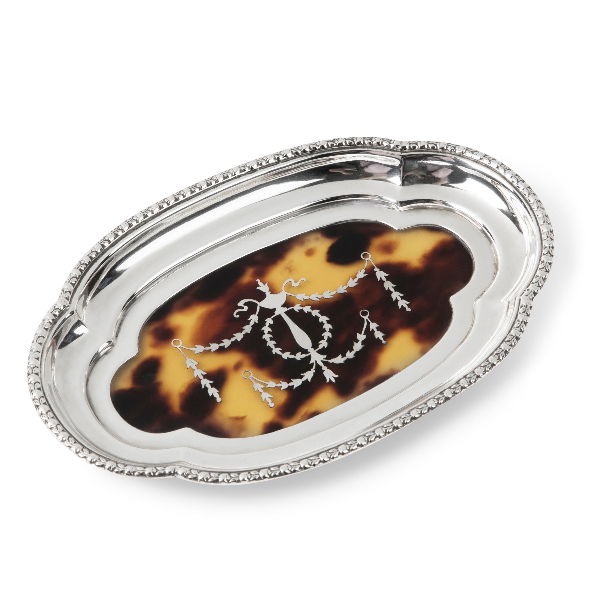 Sterling Faux Tortoiseshell Trinket Dish
