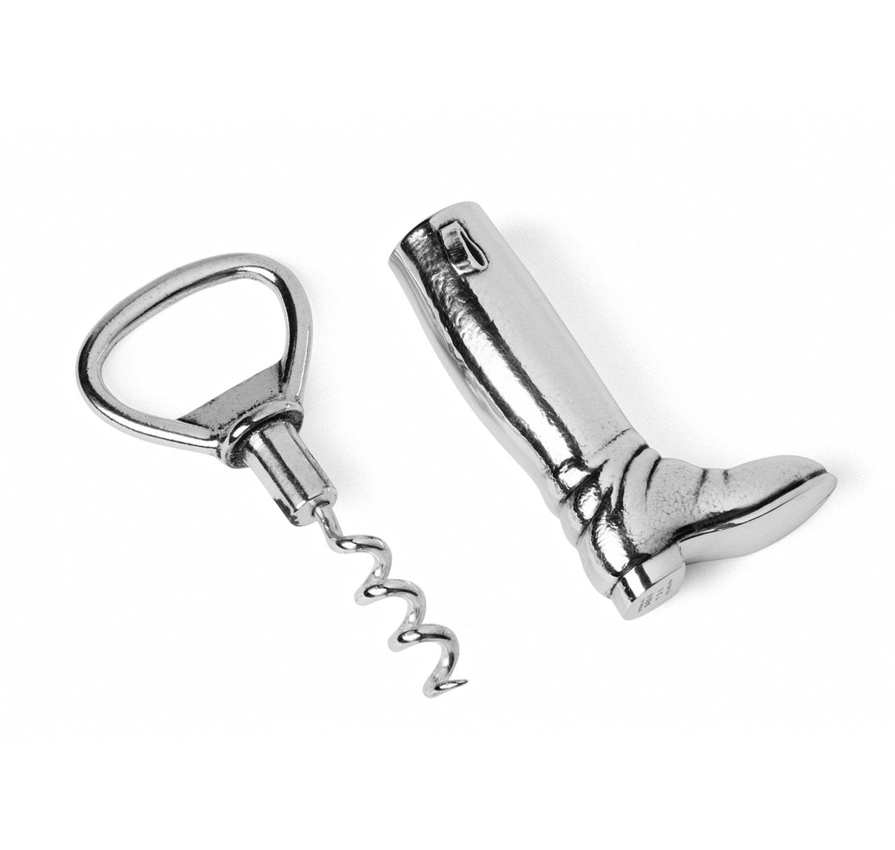 Sterling Silver Riding Boot Corkscrew & Bottle Opener