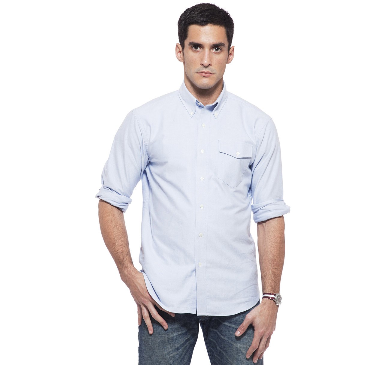 Sudbury Oxford Pocket Shirt in Blu