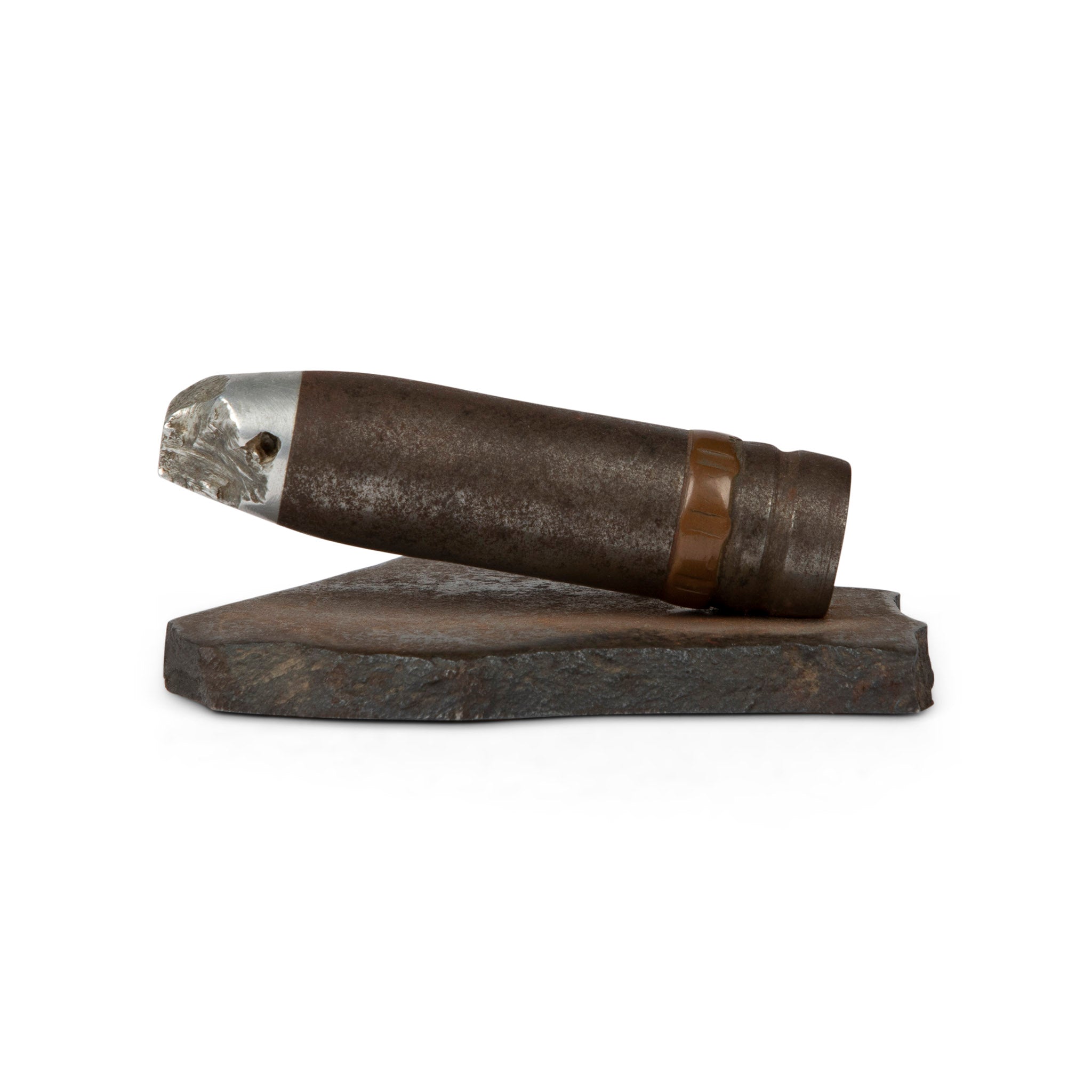 Trench Art Steel Cigar Paperweight
